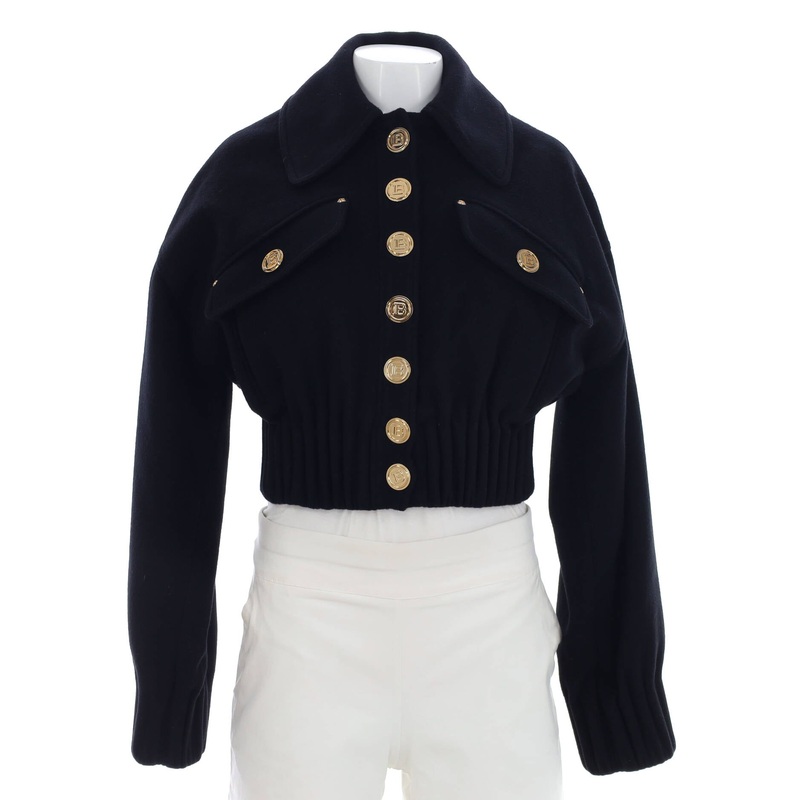 Women’s Cropped Button Up Jacket Wool and Cashmere