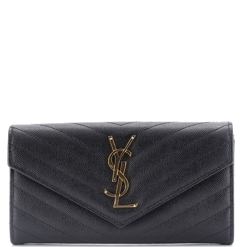 Classic Monogram Flap Wallet Matelasse Chevron Leather Large S744816904255