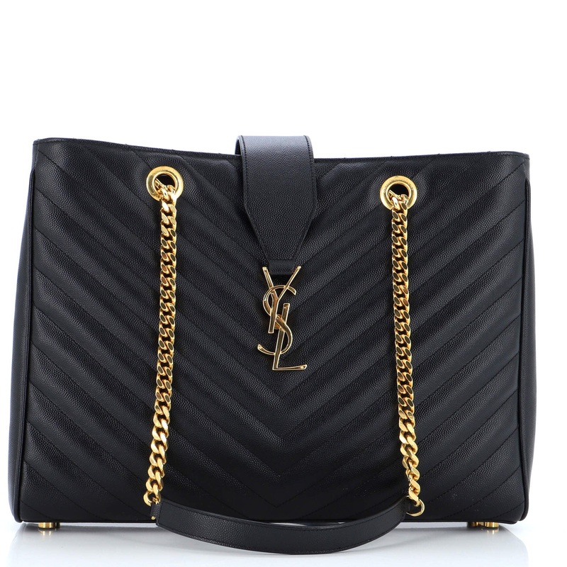 Classic Monogram Shopper Matelasse Chevron Leather Large S744816905549
