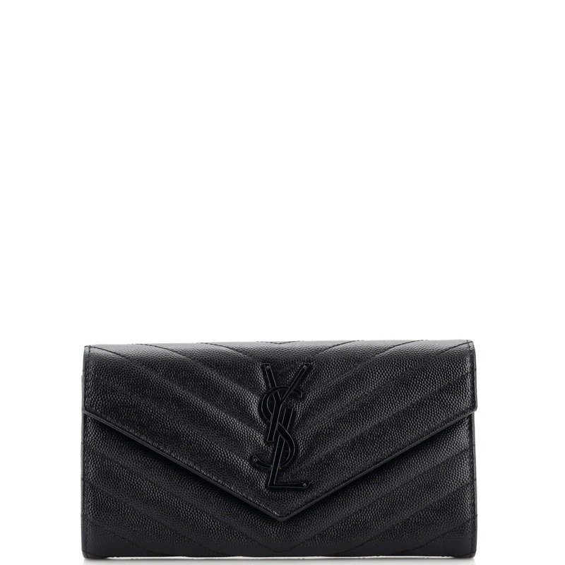 Classic Monogram Flap Wallet Matelasse Chevron Leather Large S744816900063