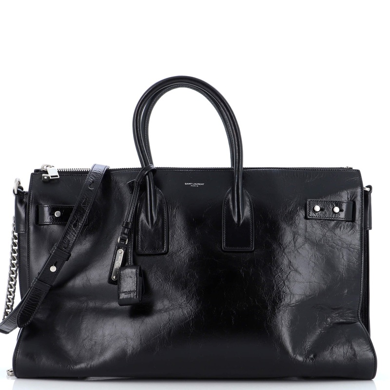Sac de Jour Souple Duffle Bag Crinkled Glazed Leather 36H S744816900592