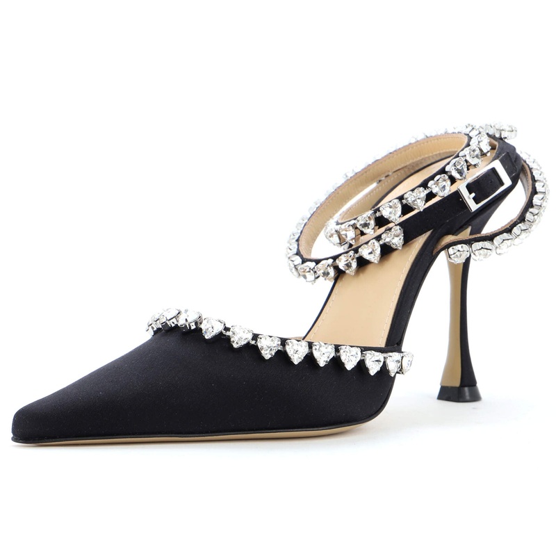 Women’s Audrey Ankle Strap Pumps Satin 100