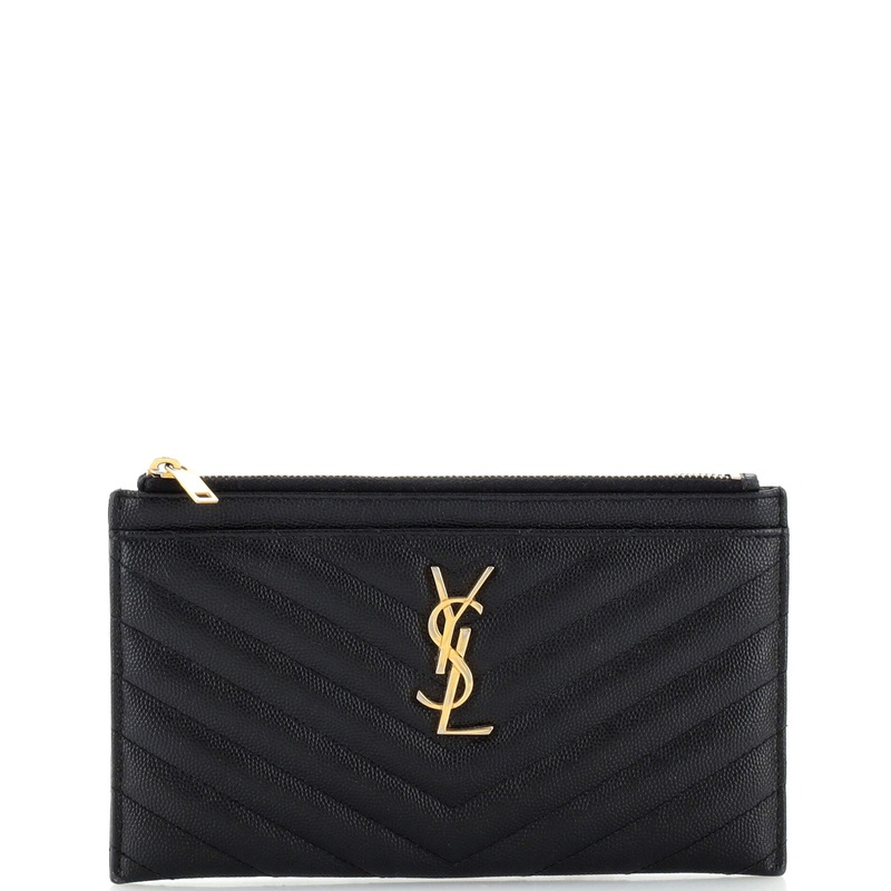 Classic Monogram Double Zip Wallet Matelasse Chevron Leather S744816890362