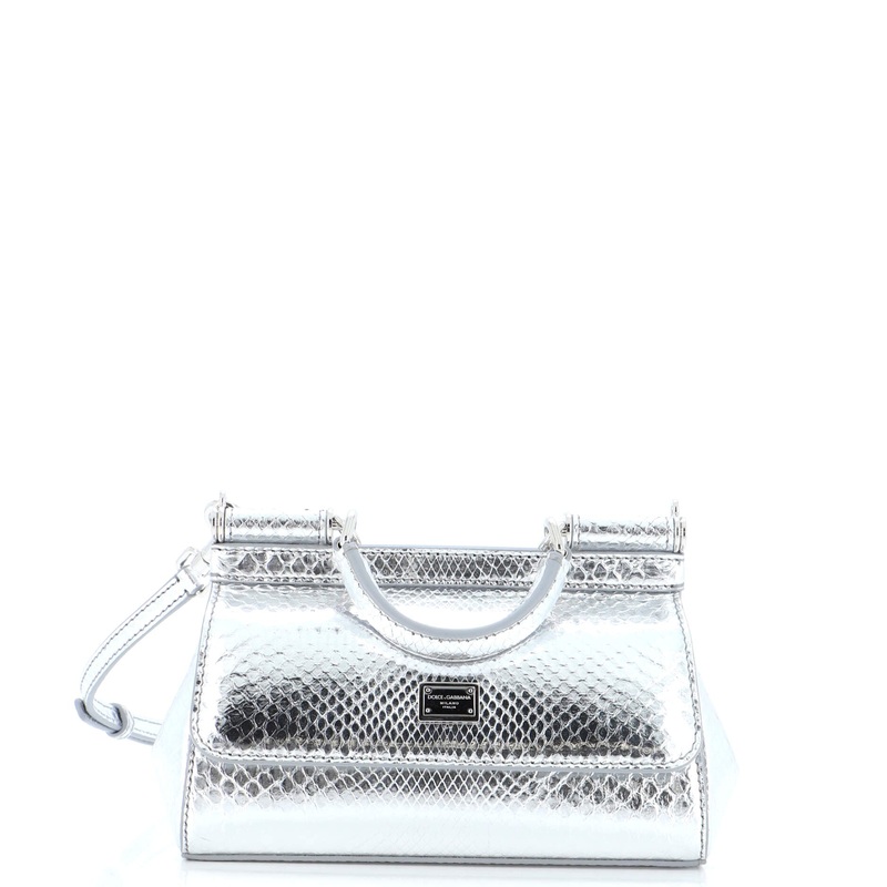 East West Miss Sicily Bag Python Small