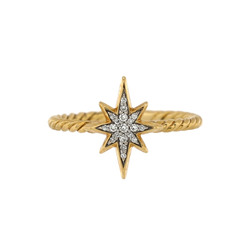 North Star Ring 18K Yellow Gold with Diamonds S744816895480