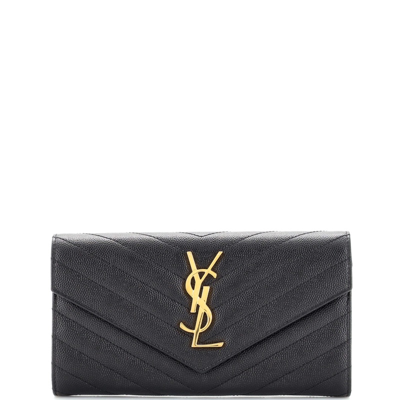 Classic Monogram Flap Wallet Matelasse Chevron Leather Large S744816878882
