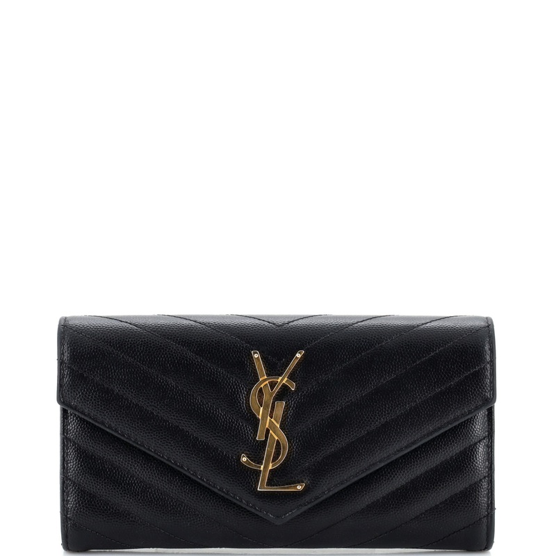 Classic Monogram Flap Wallet Matelasse Chevron Leather Large S744816883752