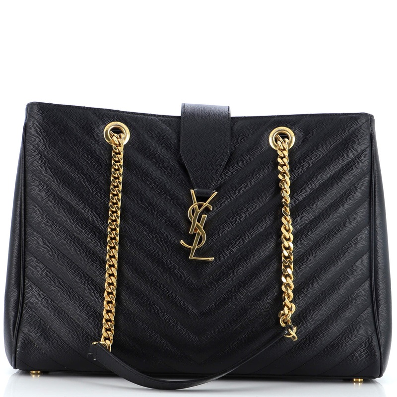 Classic Monogram Shopper Matelasse Chevron Leather Large S744816881421
