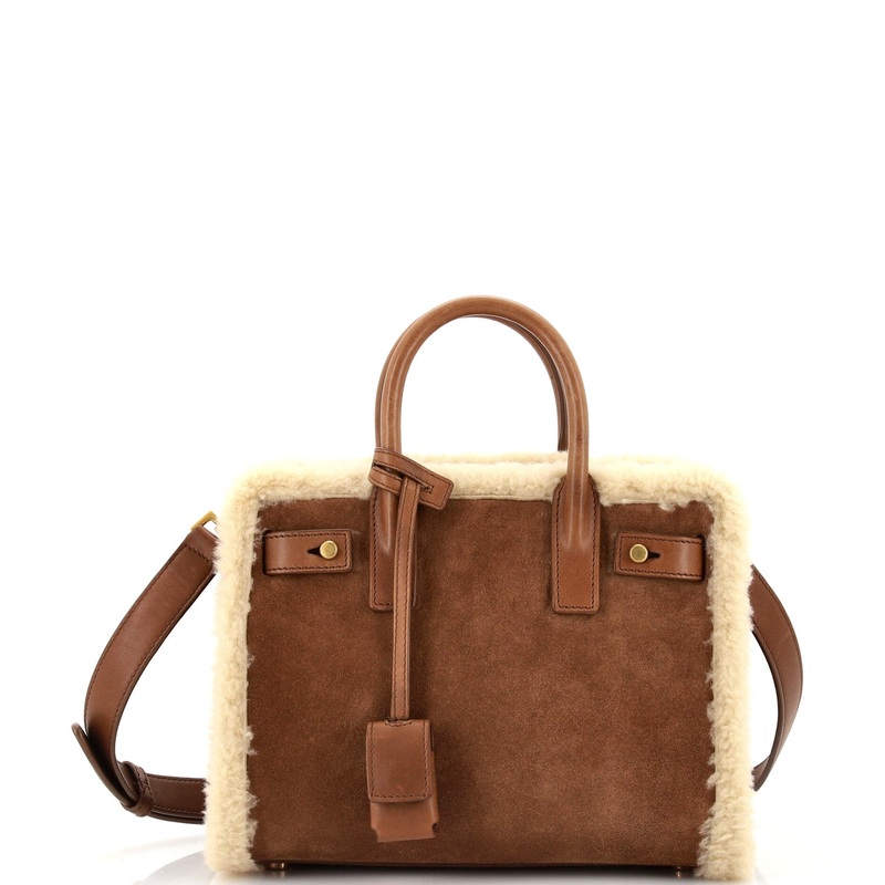 Sac de Jour Bag Suede with Shearling Nano S744816885833