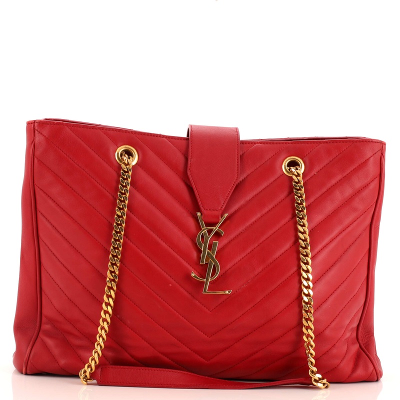 Classic Monogram Shopper Matelasse Chevron Leather Large S744816877851