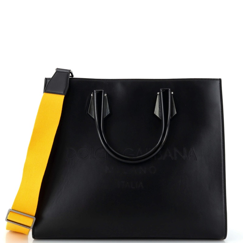 Edge Logo Tote Leather with Plexiglass Large S744816871574
