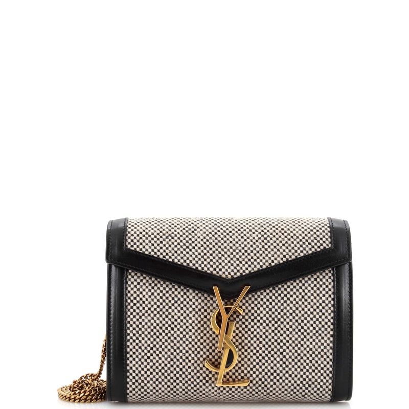 Cassandra Chain Wallet Tweed with Leather Mini