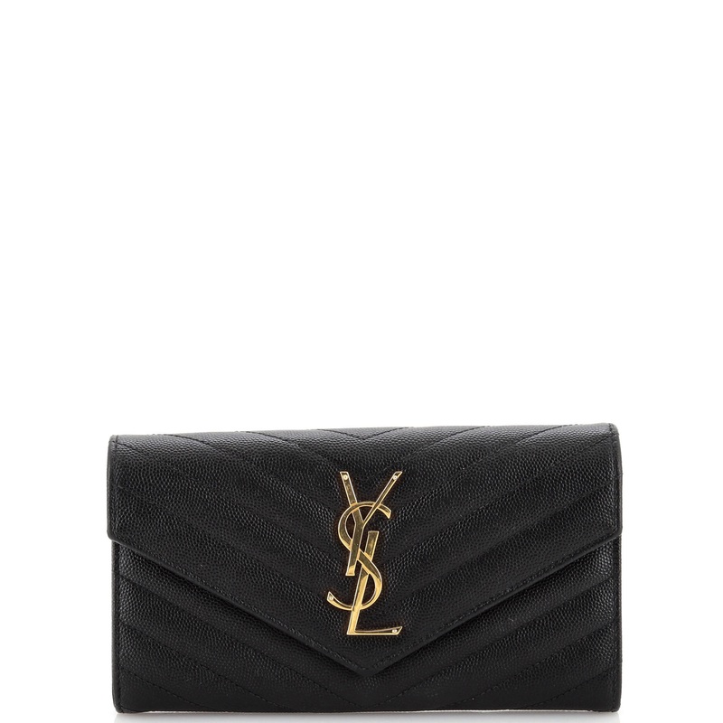 Classic Monogram Flap Wallet Matelasse Chevron Leather Large S744816862283