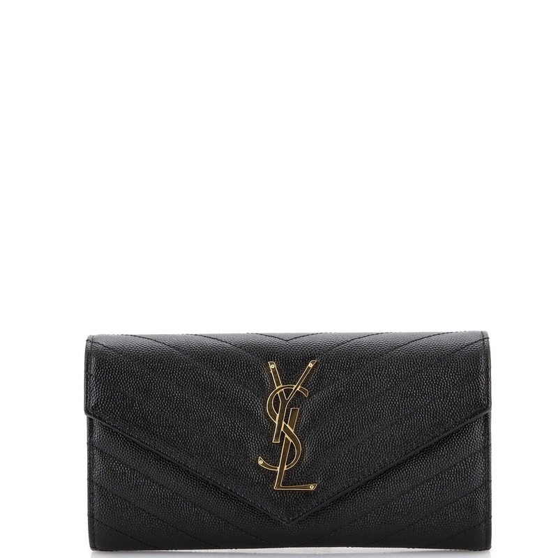 Classic Monogram Flap Wallet Matelasse Chevron Leather Large S744816867005