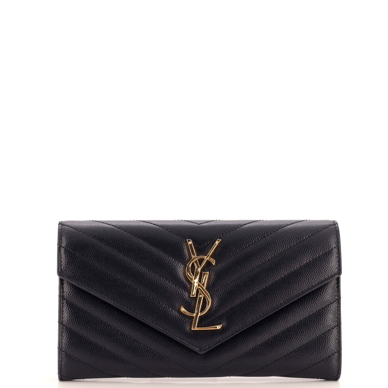 Classic Monogram Flap Wallet Matelasse Chevron Leather Large S744816867860