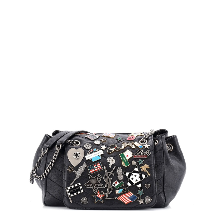 Nolita Satchel Embellished Matelasse Chevron Leather Small