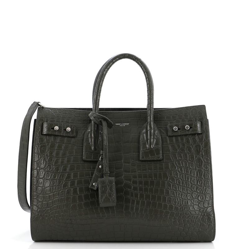 Sac de Jour Souple Bag Crocodile Embossed Leather Small S744816868202