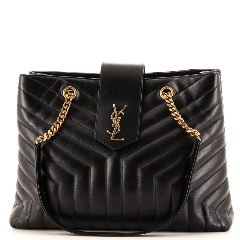Classic Monogram Shopper Matelasse Chevron Leather Large S744816853072