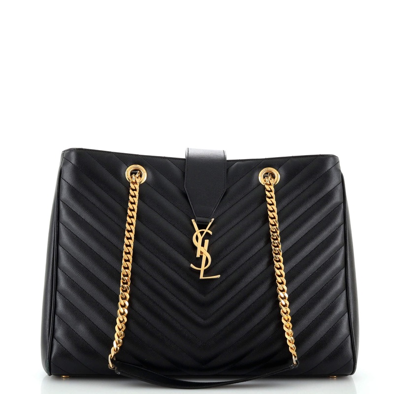 Classic Monogram Shopper Matelasse Chevron Leather Large S744816860791