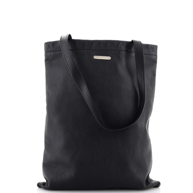 Flat Shopper Tote Leather Tall S744816854032