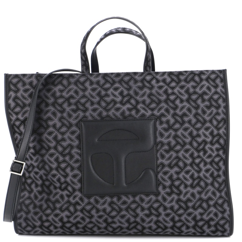 Shopping Tote Monogram Jacquard with Faux Leather Large S744816845161