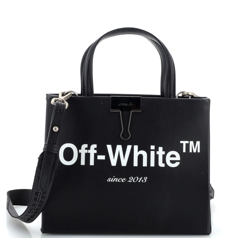 Binder Clip Tote Printed Leather Mini