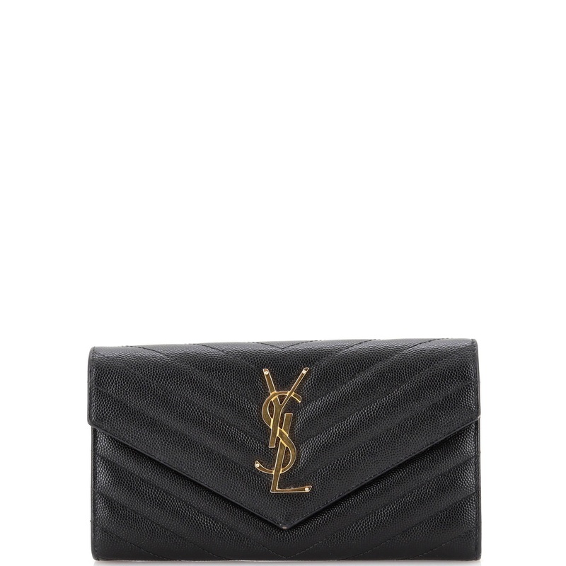 Classic Monogram Flap Wallet Matelasse Chevron Leather Large S744816839189