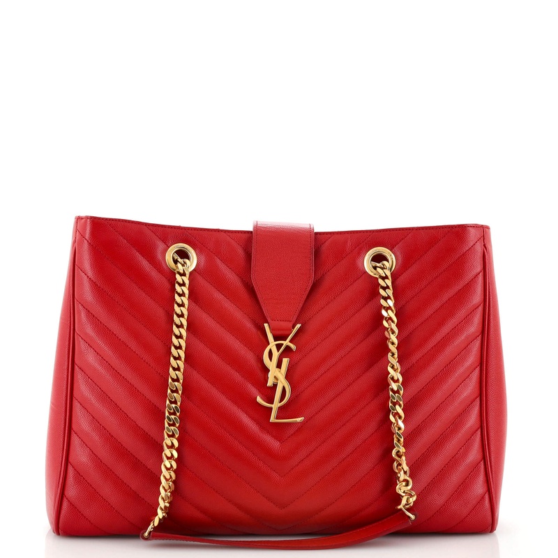 Classic Monogram Shopper Matelasse Chevron Leather Large S744816840789