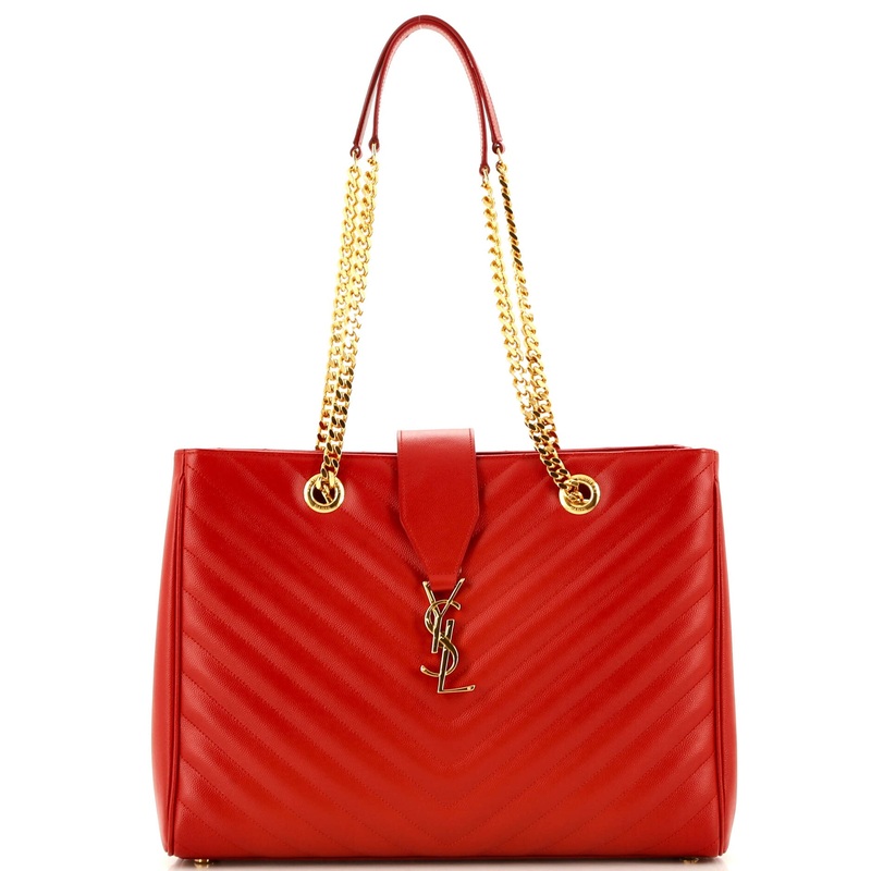 Classic Monogram Shopper Matelasse Chevron Leather Large S744816843705