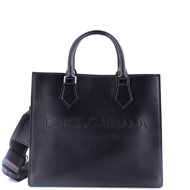 Edge Logo Tote Leather Medium
