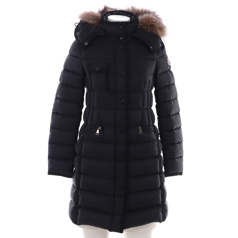 Women’s Hermifur Hooded Puffer Coat Quilted Nylon with Down and Fur S744816830456