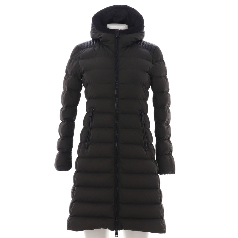 Women’s Hooded Zip Puffer Coat Quilted Nylon with Down S744816834459