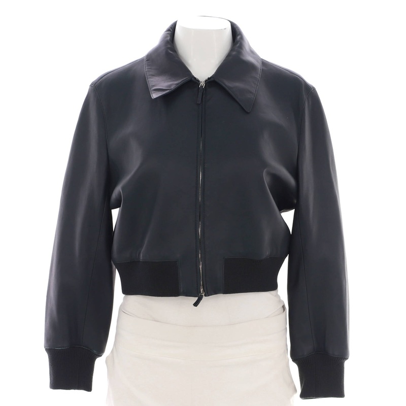 Women’s Zarla Cropped Bomber Jacket Leather