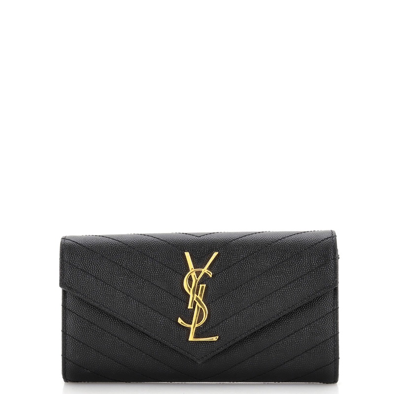 Classic Monogram Flap Wallet Matelasse Chevron Leather Large S744816808900