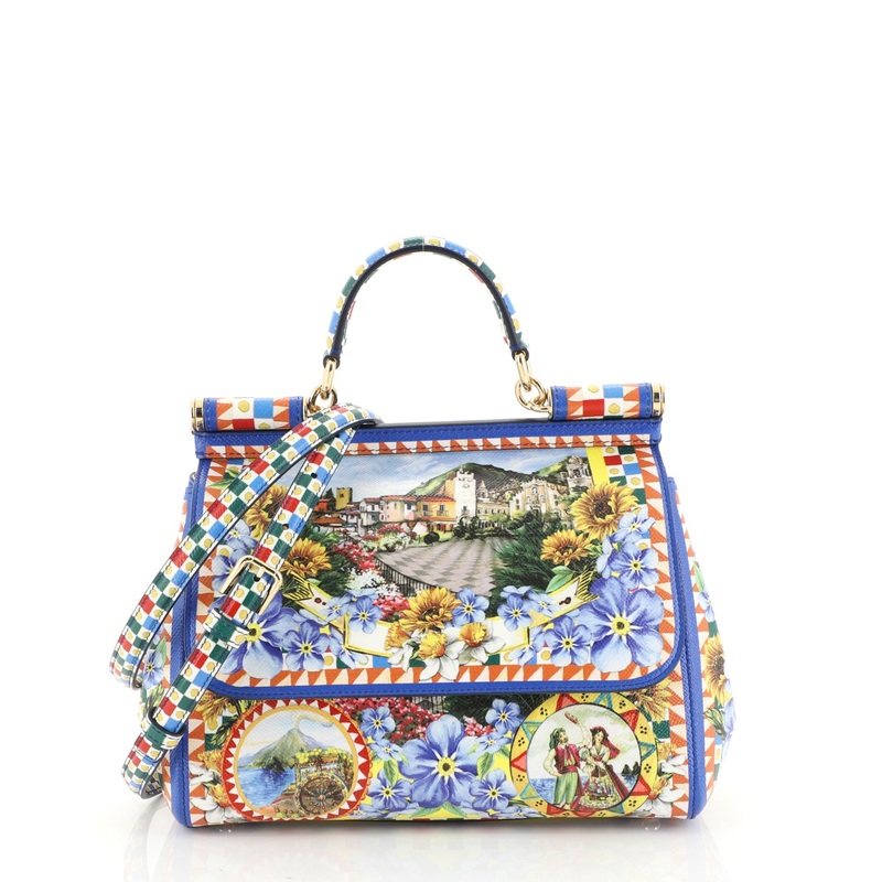Miss Sicily Bag Printed Leather Medium S744816755942