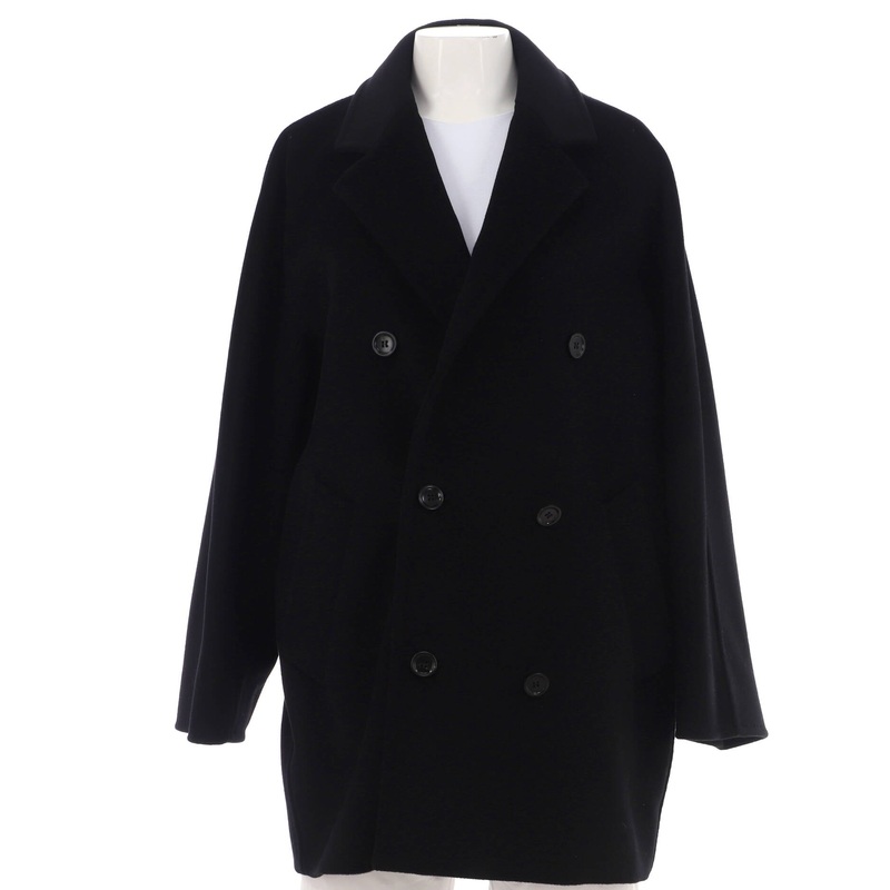 Women’s 101801 Icon Double Breasted Short Coat Wool and Cashmere Blend