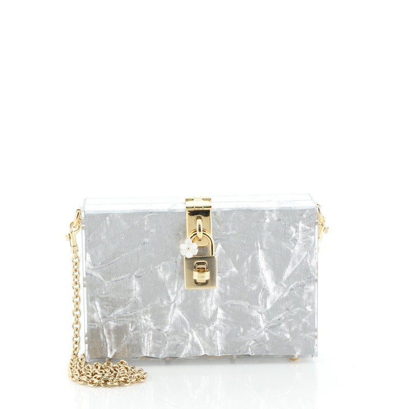 Box Clutch Plexiglass and Fabric