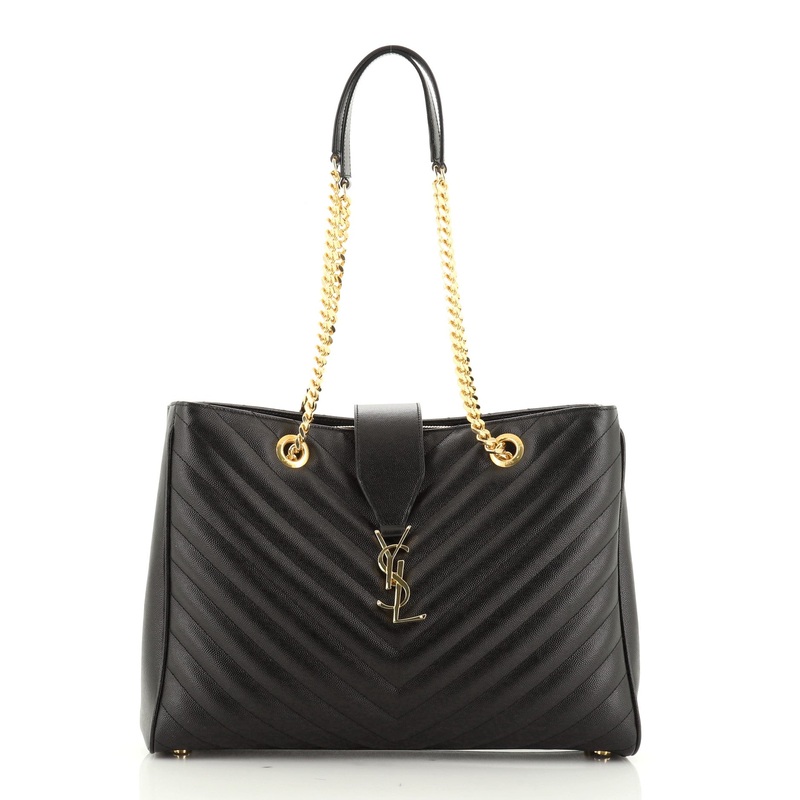 Classic Monogram Shopper Matelasse Chevron Leather Large S744816735609