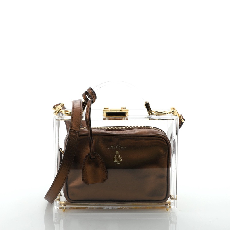 Grace Box Bag Pexiglass and Leather Small S744816737189