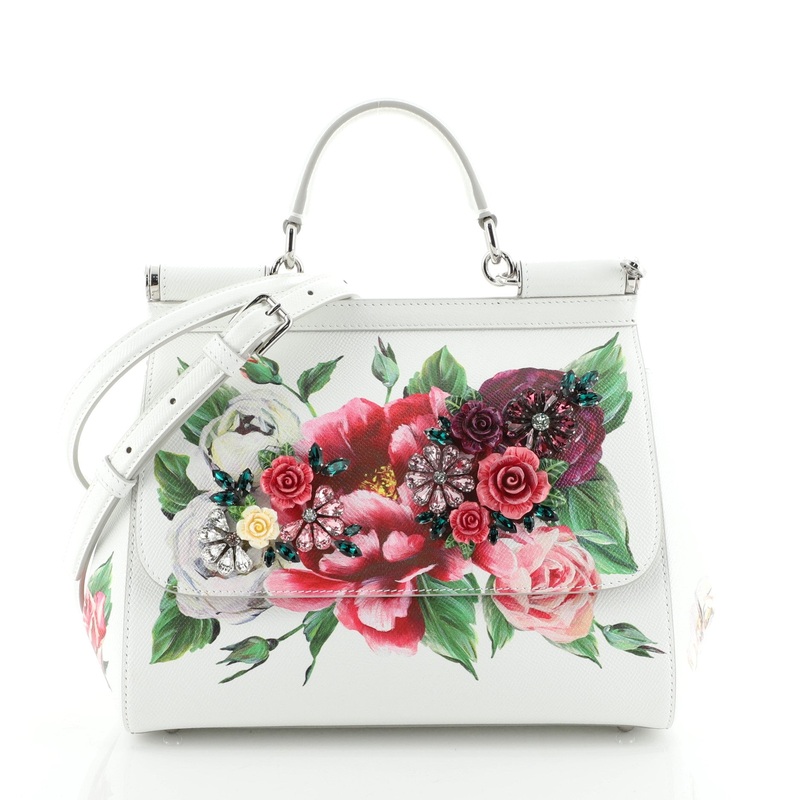 Miss Sicily Bag Embellished Printed Leather Medium S744816736313