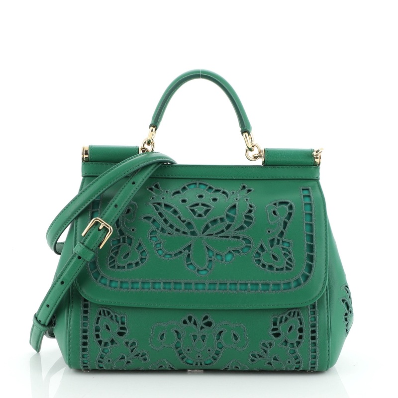 Miss Sicily Bag Laser Cut Leather Medium S744816736871