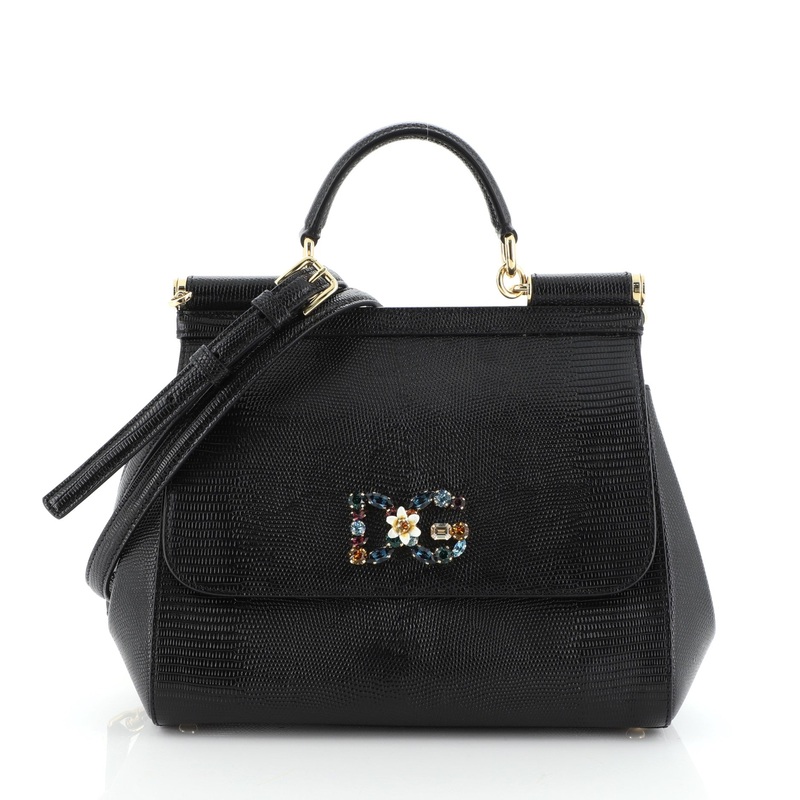 Miss Sicily Bag Lizard Embossed Leather Medium S744816737594