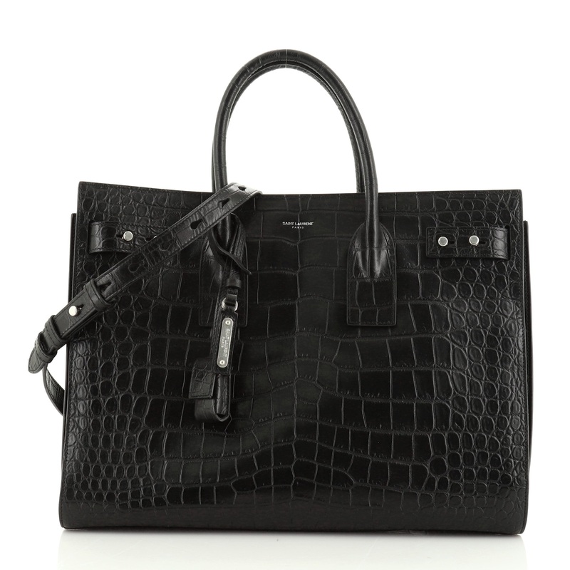 Sac de Jour Souple Bag Crocodile Embossed Leather Small S744816733079