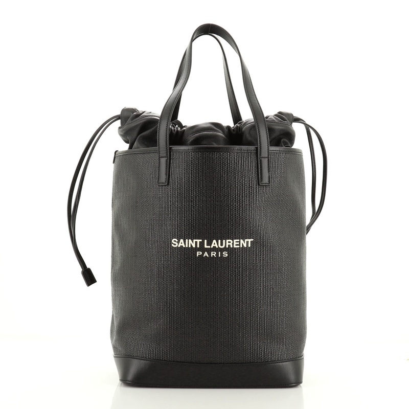Teddy Shopping Tote Canvas with Leather Large S744816731851