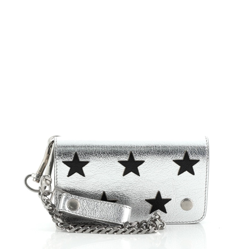 Rider Chain Wallet Patchwork Leather