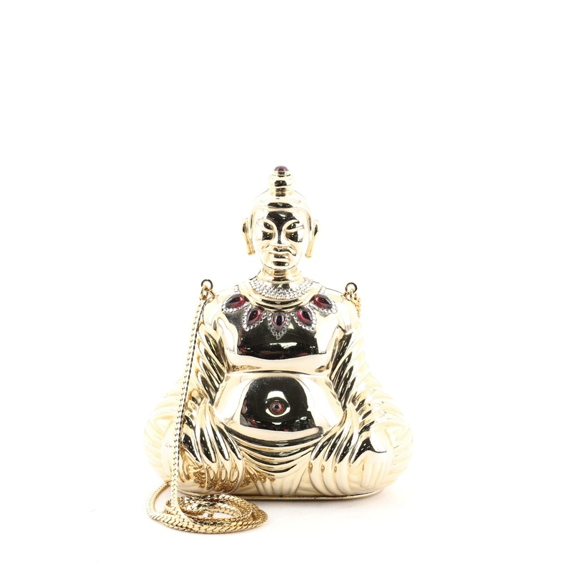 Buddha Minaudiere Embellished Metal S744816713573