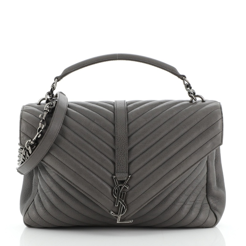 Classic Monogram College Bag Matelasse Chevron Leather Large S744816715827