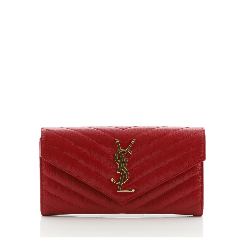 Classic Monogram Flap Wallet Matelasse Chevron Leather Large S744816712368