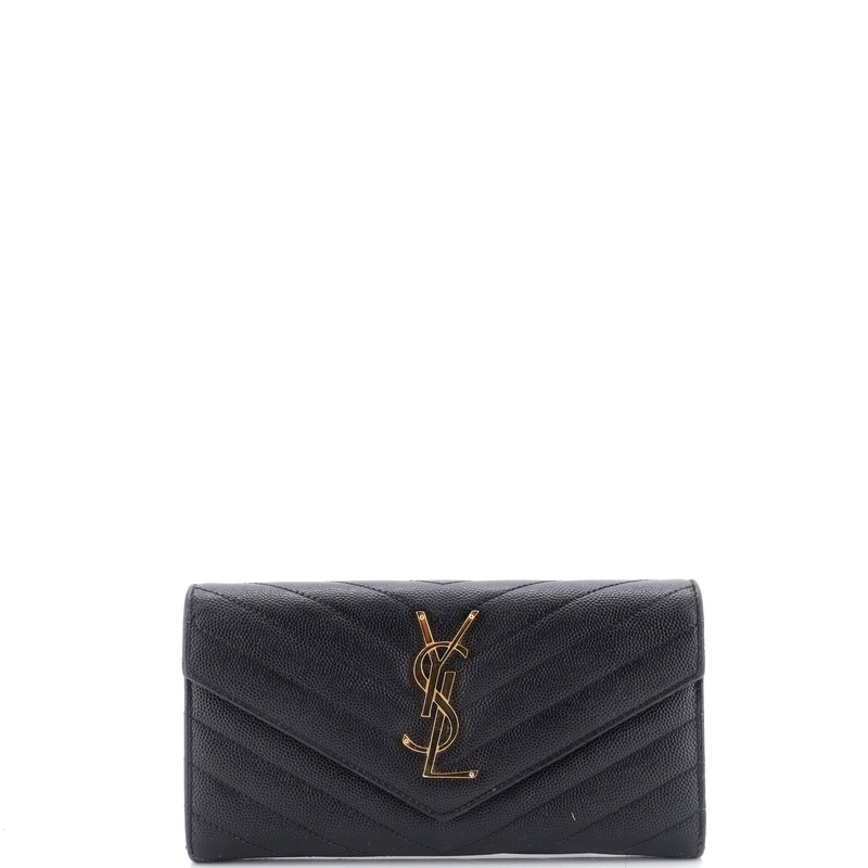 Classic Monogram Flap Wallet Matelasse Chevron Leather Large S744816714489