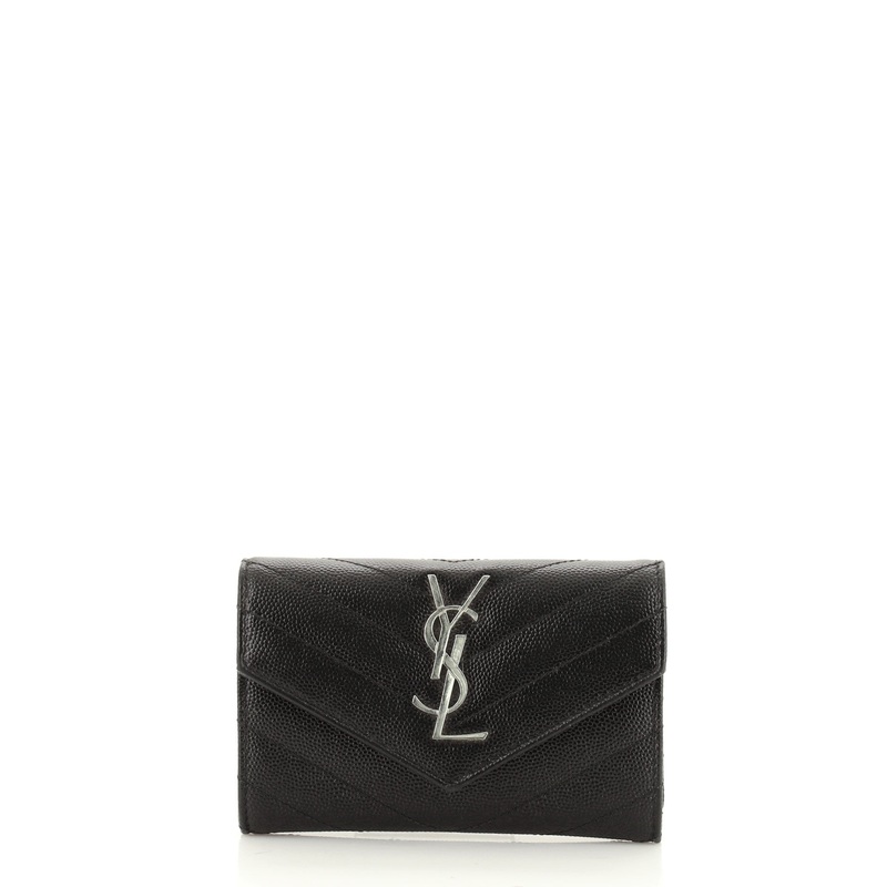 Classic Monogram Flap Wallet Matelasse Chevron Leather Small S744816714881